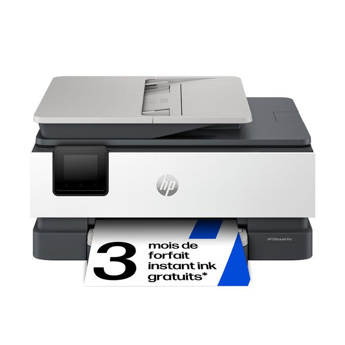 Imprimante tout-en-un HP OfficeJet Pro 8124e jet dencre couleur avec 3 mois d’Instant Ink inclus avec HP+