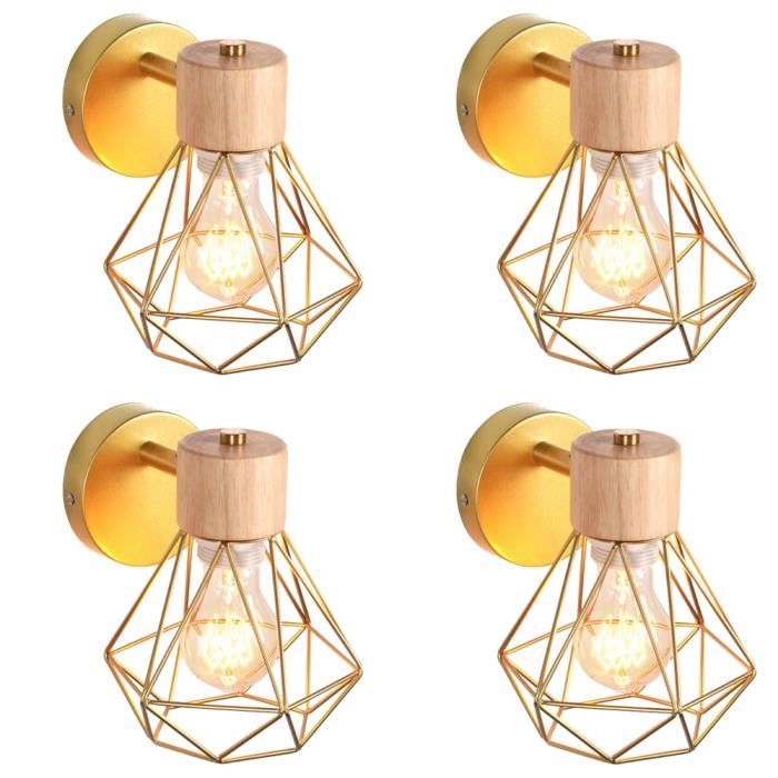 Applique Murale Intérieur Vintage Lampe,Murale 360° Rotative Lampe De
