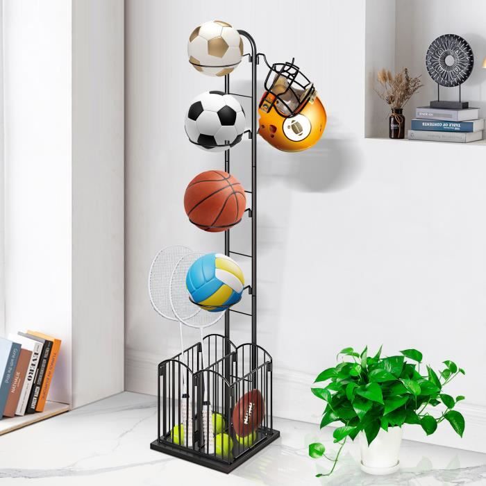 JEOBEST. Support de Rangement autoportant pour Basket-Ball avec paniers,  25*30*152cm, présentoir Vertical pour Volley-Ball, Football - Cdiscount  Sport
