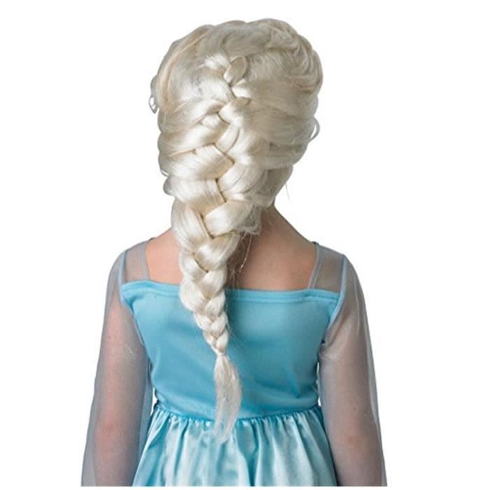 Perruque Enfant Reine Des Neiges Elsa - Accessoire Déguisement Princesse Pour Fille - Idéal Carnaval, Fête, Anniversaire