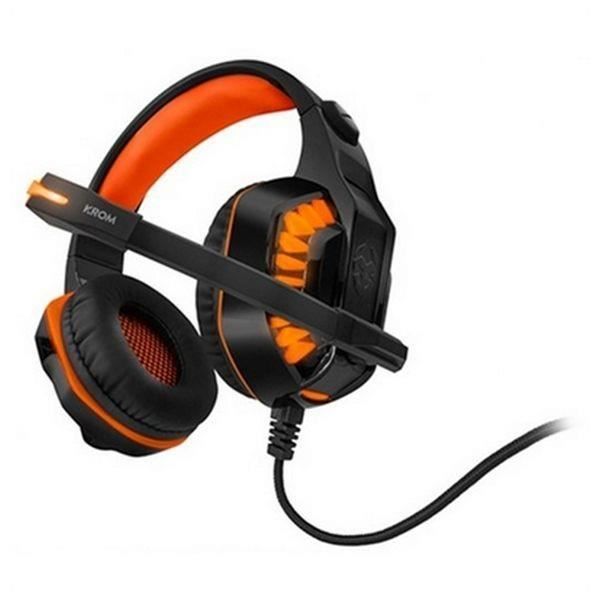 Krom Gaming - NXKROMKNR - Orange/Noir - Serre-tête - Compatible PC/PS4 - vue 2
