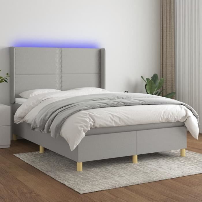 Ensemble lit matelas sommier 140x190
