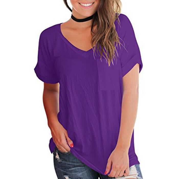 tee shirt violet femme