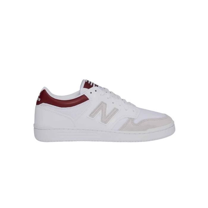 New Balance Baskets - NEW BALANCE - 480 - Cuir - Blanc - Grenat