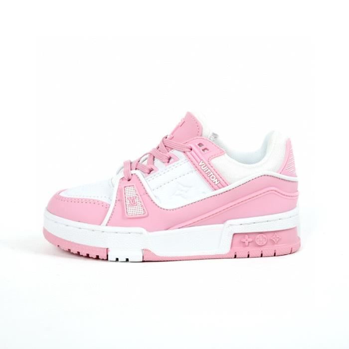 Louis Vuitton LV Trainer Chaussures de sport pour enfants formateur 28-35  Blanc Rose Rose - Cdiscount Chaussures