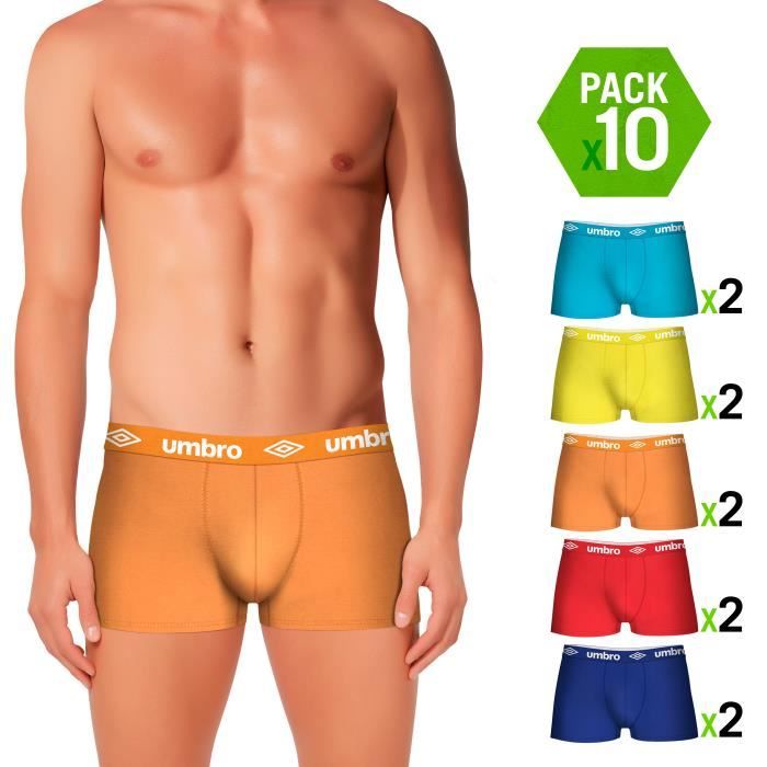 Pack 10 slips UMBRO de différentes couleurs pour homme Bleu Multi Cdiscount PrêtàPorter
