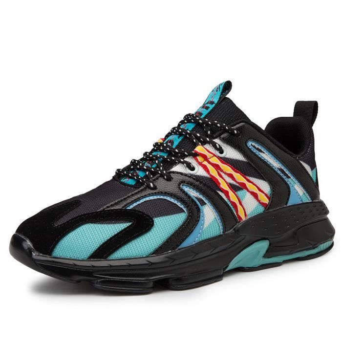 Baskets Homme Sportives Décontractées - Respirantes, Antidérapantes - Tendance Été - Semelle Caoutchouc 4 Cm