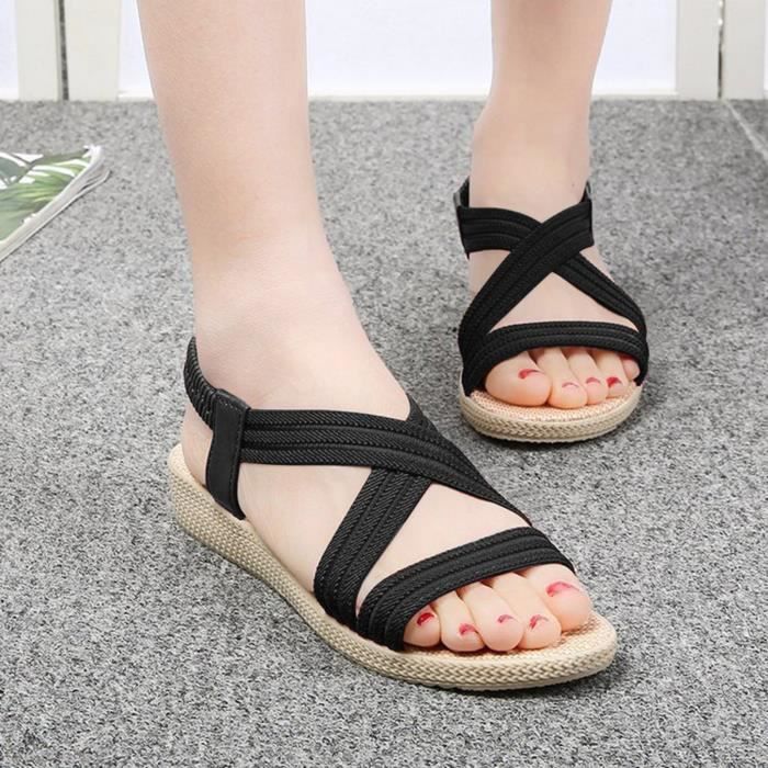 Sandales pour Filles Été Semelle Souple Mode Fleur de Perle Décorée Chaussures de Plage pour Bébé et Enfants Confortables Légères