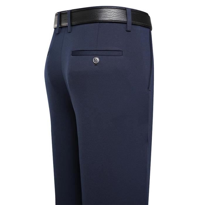 Costume Homme Élégant Coupe Droite - Pantalon De Loisirs Taille Haute - Parfait Pour Mariages Et Événements