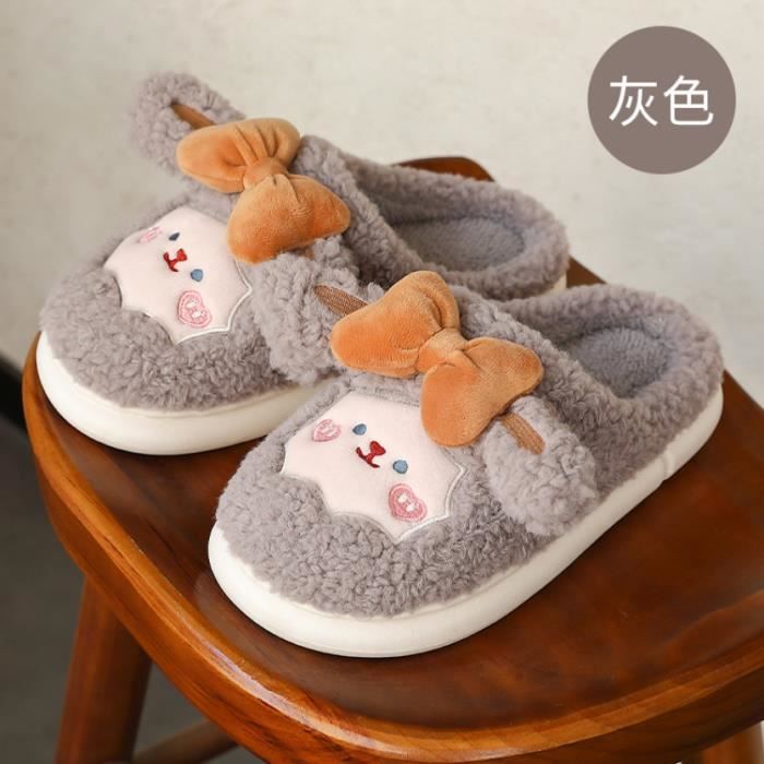 Chaussons Enfant D'hiver En Peluche - Doux, Chauds Et Antidérapants, Pour La Maison
