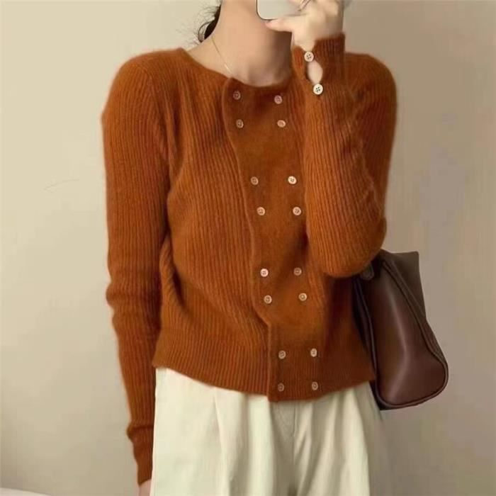 Robe Crêpe Double Boutonnage Manches Courtes Femme JANE (Sans Ceinture