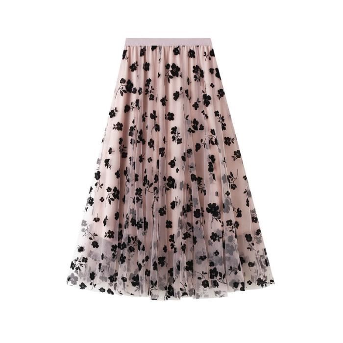 Jupe Fendue été Jupe Longue Missufe Femme - Taille Haute Fendue