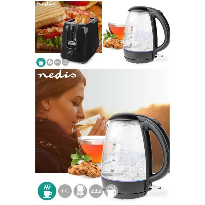 Bouilloire électrique 1.5l 2200w noir Livoo DOD202N