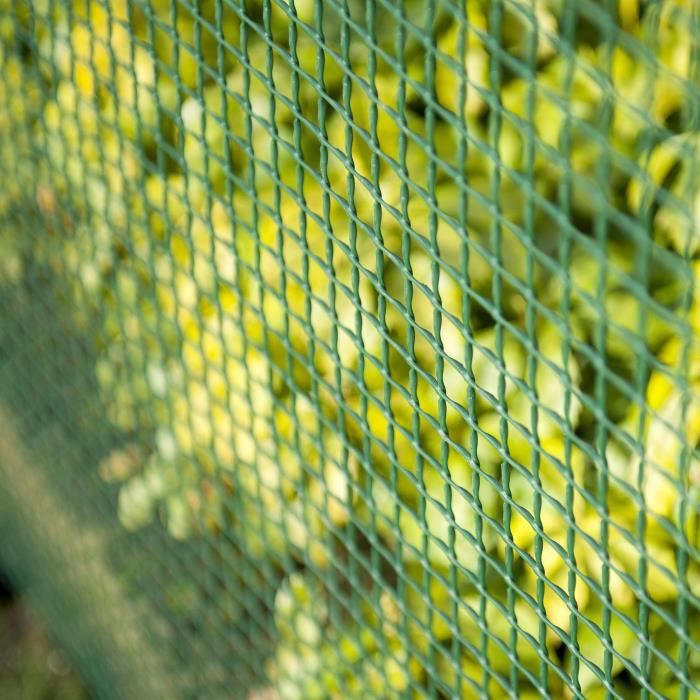 Nishore Grillage Métal Acier et Revêtement en PVC pour Jardin Balcon Animaux Carré Mailles Carrées Vert
