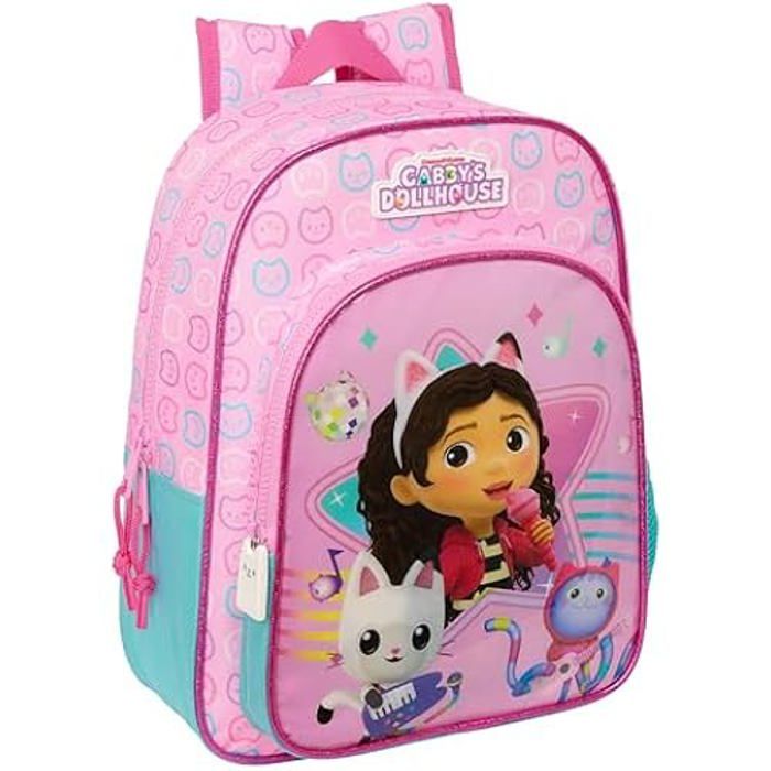 Safta GABBYS DOLLHOUSE PARTY - Sac à dos scolaire pour enfant adaptable au chariot idéal pour les enfants dâge scolaire