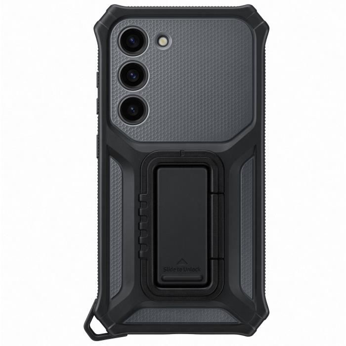 Coque S23 Renforcee support amovible Gri - vue 2