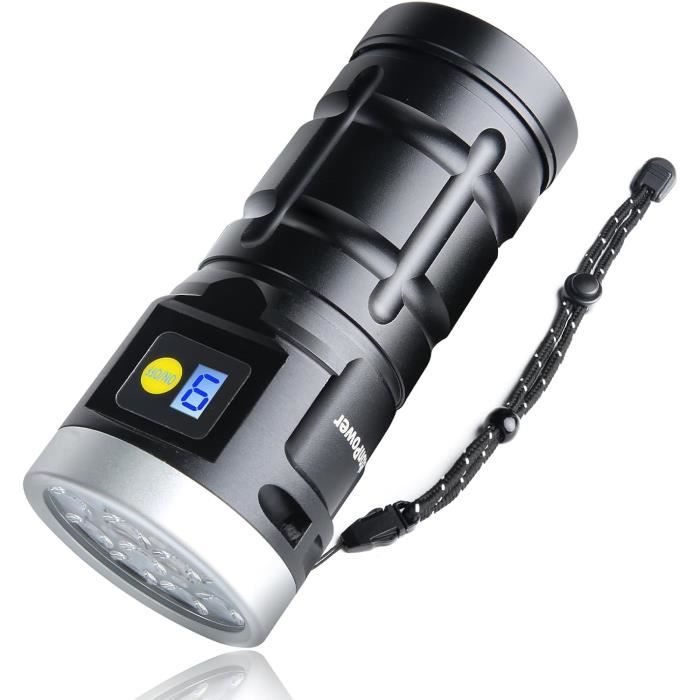 Lampe Torche LED Ultra Puissante 500000 Lumens Rechargeable Jayxinli