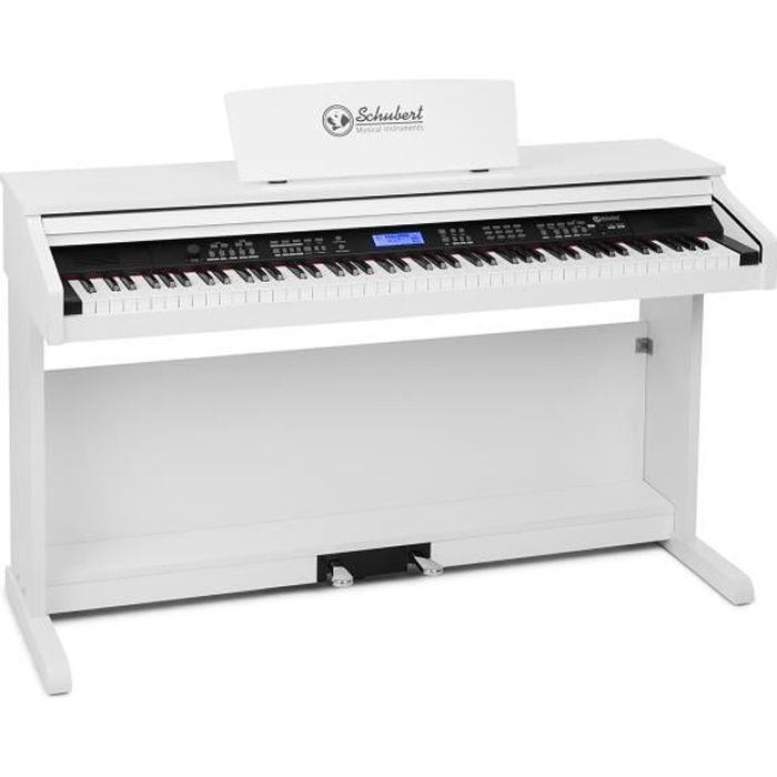 piano - schubert subi 88 mk ii - clavier numérique - piano numérique - 360 sons - 160 rythmes - synthétiseur - usb - blanc