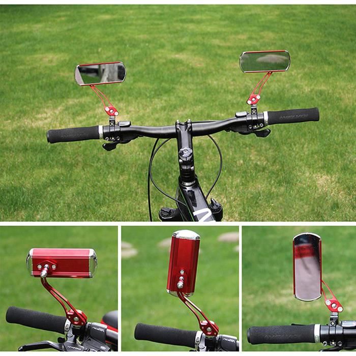Rétroviseur De Vélo Réglable à 360° – Pour Guidon De 16 à 22 Mm, Universel, Noir – Vision Large Et Sécurisée