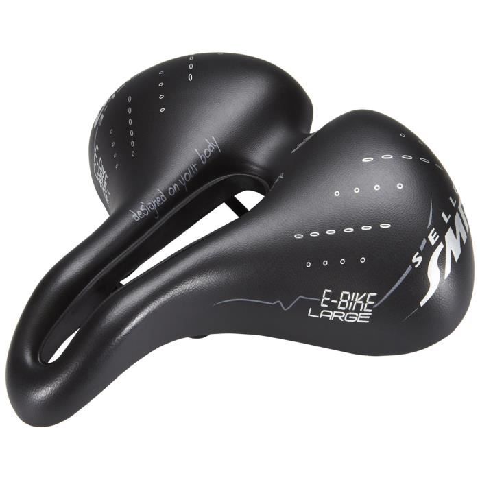 Selle E-Bike Femme Noir - SMP SELLE - sans suspension - 615 g - alliage d'acier et synthétique