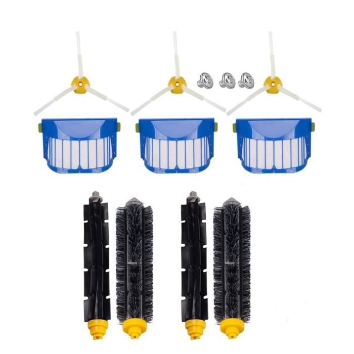 Kit Pièces De Rechange Pour Roomba Série 600 - Brosses Latérales, Brosses à Rouleau, Filtres HEPA, Outil De Nettoyage