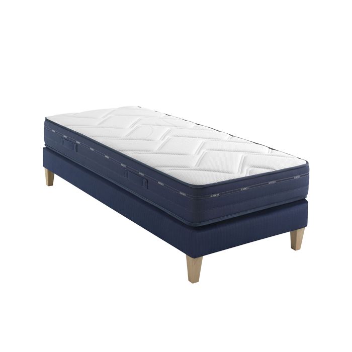 Ensemble matelas ressorts et mémoire de forme sommier et pieds Rêve 500 - SOMEO 80x200 - Blanc - Garantie 7 ans - Someo Ensemble matelas ressorts et mémoire de forme sommier et pieds Rêve 500 - SOMEO 80x200 - Blanc - Garantie 7 ans - Someo
