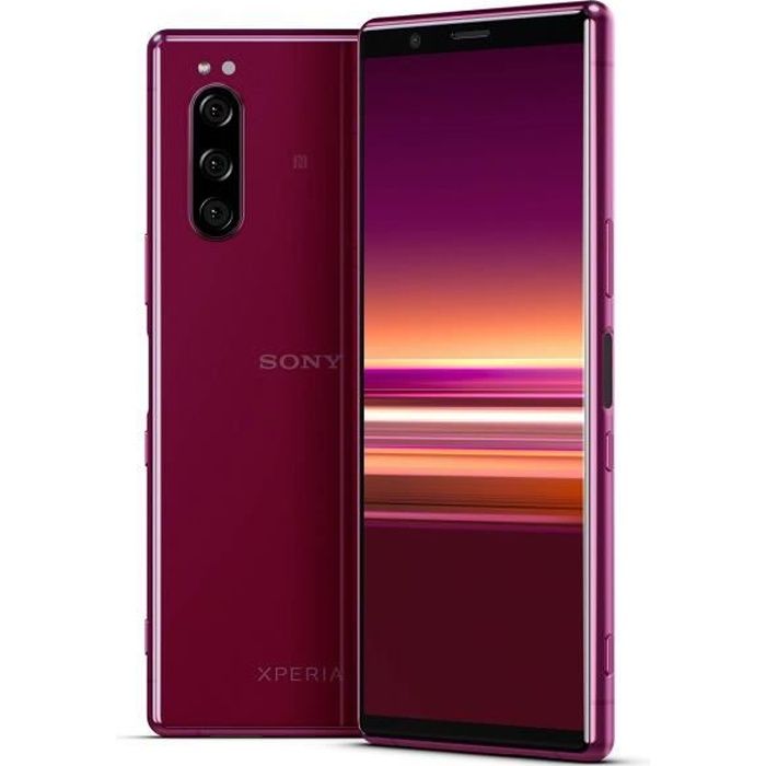 Achat T&eacute;l&eacute;phone portable Sony Xperia 5 - Smartphone débloqué 4G (Ecran 21: 9 Cinemawide OLED de 6, 1" - 128 Go - Double SIM - Android Pie) - Rose pas cher