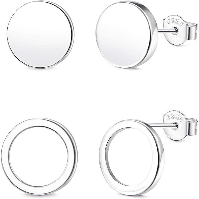 Boucles D'Oreilles Rondes En Bois Rouge - Léger Et Confortable - Accessoire Femme Bohème