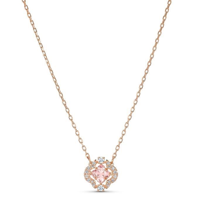 Collier SWAROVSKI Sparkling Dance Clover Cristal Rose