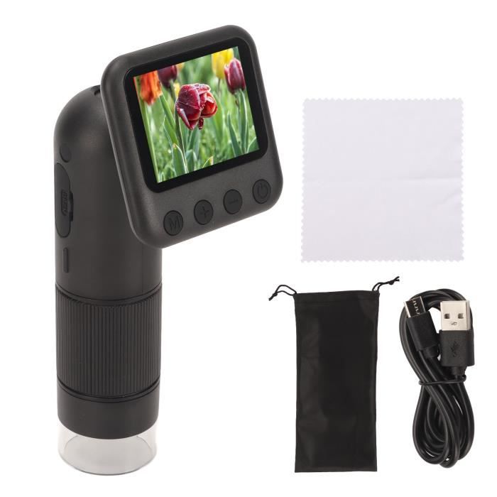 Microscope Numérique Enfant 800x - Écran LCD, Lumières LED | Portable Avec Carte SD 32Go