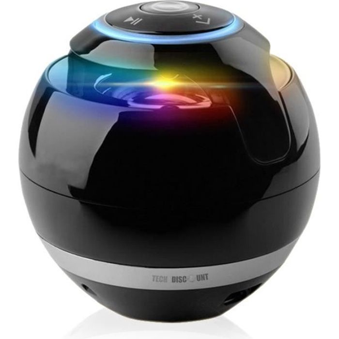 TD® Haut parleur boule multicolore enceinte portable bluetooth grande puissance mains libres musique solide téléphone audio