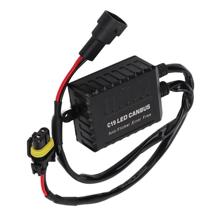 Lot de 2 décodeurs LED anti-scintillement, 5 W 12–24 V, résistance de charge, avertissement de flash, Canbus, annulation sans erreur pour voiture Lot de 2 décodeurs LED anti-scintillement, 5 W 12–24 V, résistance de charge, avertissement de flash, Canbus, annulation sans erreur pour voiture