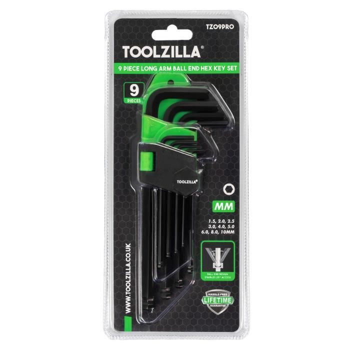 Jeu De 9 Clés Hexagonales Long Bras Mac Tools - Qualité Pro, Parfait Pour Le Bricolage