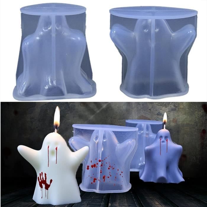 Moule En Silicone Pour Bougie Fantôme D'Halloween - DIY 3D - Neuf