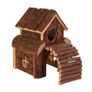 Maison pour rongeurs - Trixie - Finn - 2 étages - 13x20x20 cm - Marron