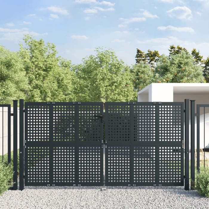 vidaXL Portail jardin Acier 300 x 125 cm - vue 2