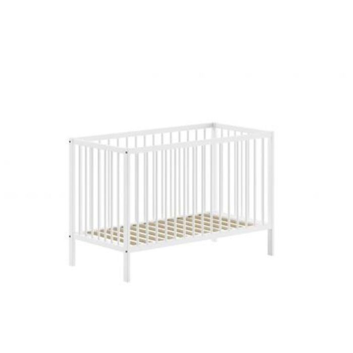 Lit Bébé Dino 60x120 Cm Blanc - VIPACK - VIP1740679403037 - Bois massif Lit Bébé Dino 60x120 Cm Blanc - VIPACK - VIP1740679403037 - Bois massif