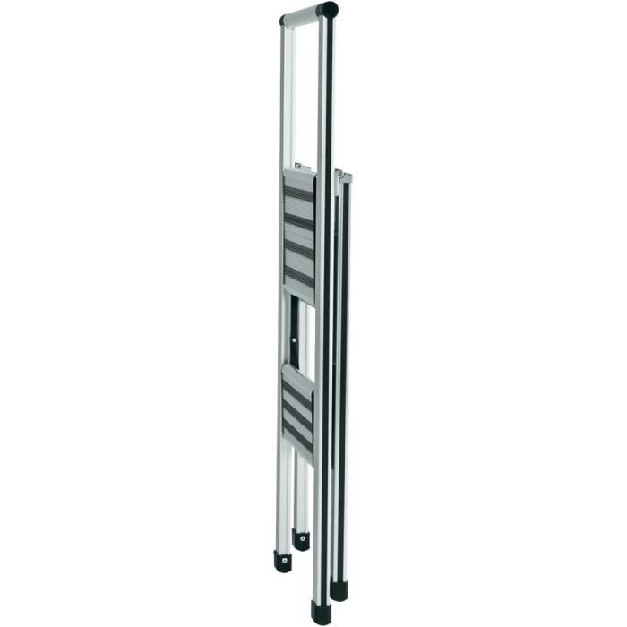 Escabeau - WENKO - 2 marches - Aluminium - Antidérapantes - Pliable