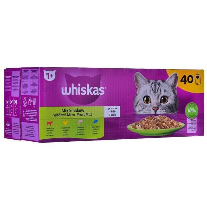 Comparer les prix de Pâtée pour chat - WHISKAS - UEBER SRL CORE SEL. ASS. 40 X 85 G 443097