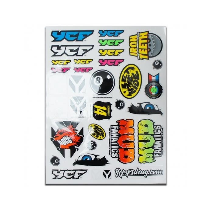 Planche format A4 de stickers moto - Cdiscount Auto