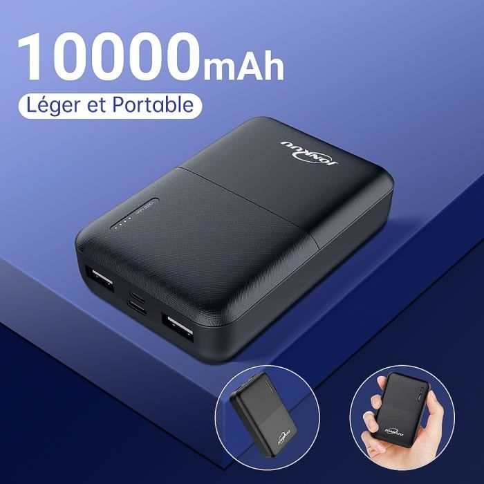 YOBON Batterie Externe 10000mAh Mini Power Bank Chargeur Portable pour