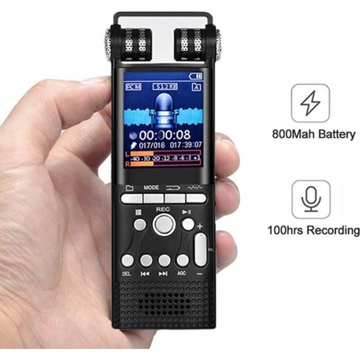 LXJLXJ 8 Go 2 en 1 numérique Professionnel o Enregistreur Vocal Dictaphone Enregistrement téléphonique Enregistrement Lecteur MP3