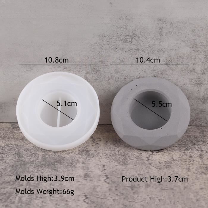 Moule En Silicone Rond En Forme De Maison - Pour Résine, Béton, Plâtre, Idée Cadeau DIY - 6