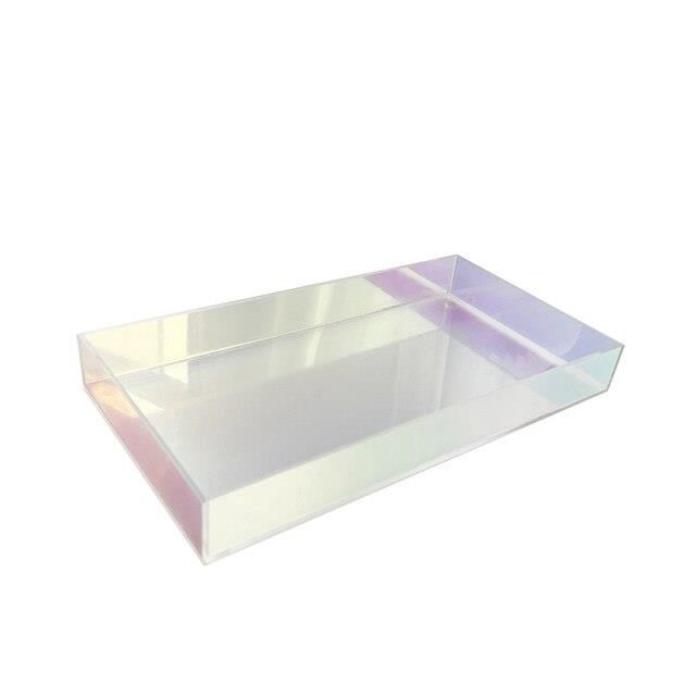 PLATEAU,As shown--Plateau en acrylique Transparent pour tasses à eau, plateau de rangement pour
