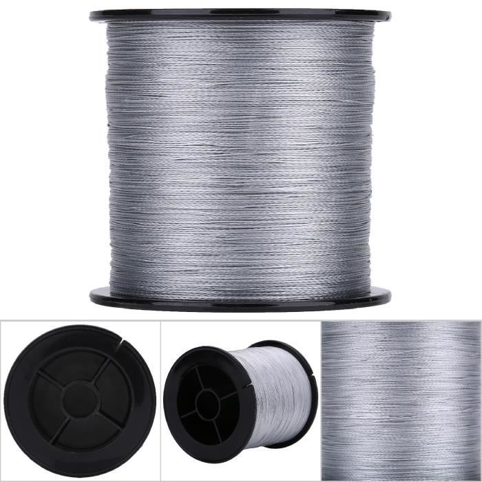 Ligne De Pêche Tresse 4 Brins 500 M - 30LB / 0.26mm - Gris Haute Résistance Pour Pêche Professionnelle