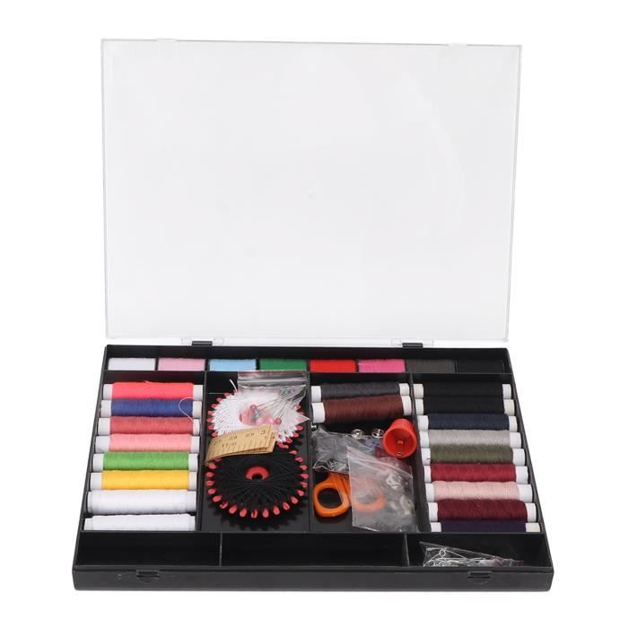 JANZDIYS 226 PCS Kit de Couture-Noir-43 Bobines-Portable
