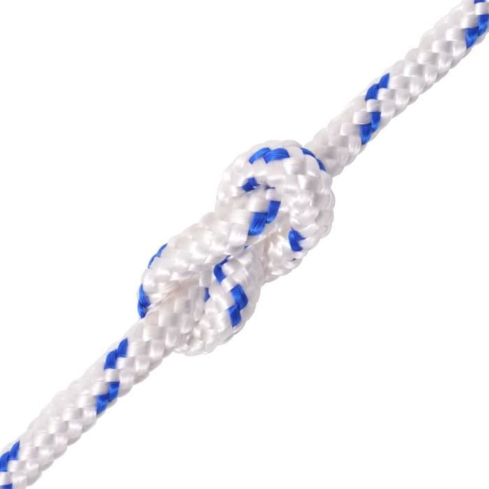 Festnight Corde De Bateau Polypropylène 14 Mm X 50 M – Flottante, Résistante Aux Intempéries, Blanche