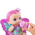 SHOT CASE - My Garden Baby - Bébé Papillon Rose Boit et Fait Pipi 30 cm, couche réutilisable, tenue, ailes amovibles - Poupon - De-1