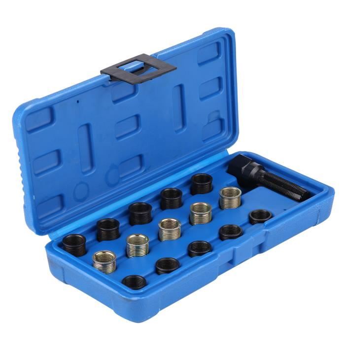 Acheter Kit d'outils professionnels de réparation de filetage de bougie  d'allumage de voiture, ensemble d'outils professionnels de robinet  d'entretien de voiture M14 manchon à vis ouvre-robinet régénératif 16  pièces