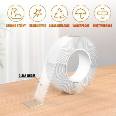 Ruban Adhésif Double Face Extra Fort - 3 M X 2 Cm X 1 Mm - Acrylique Lavable Et Sans Trace - Pour Murs, Moquettes